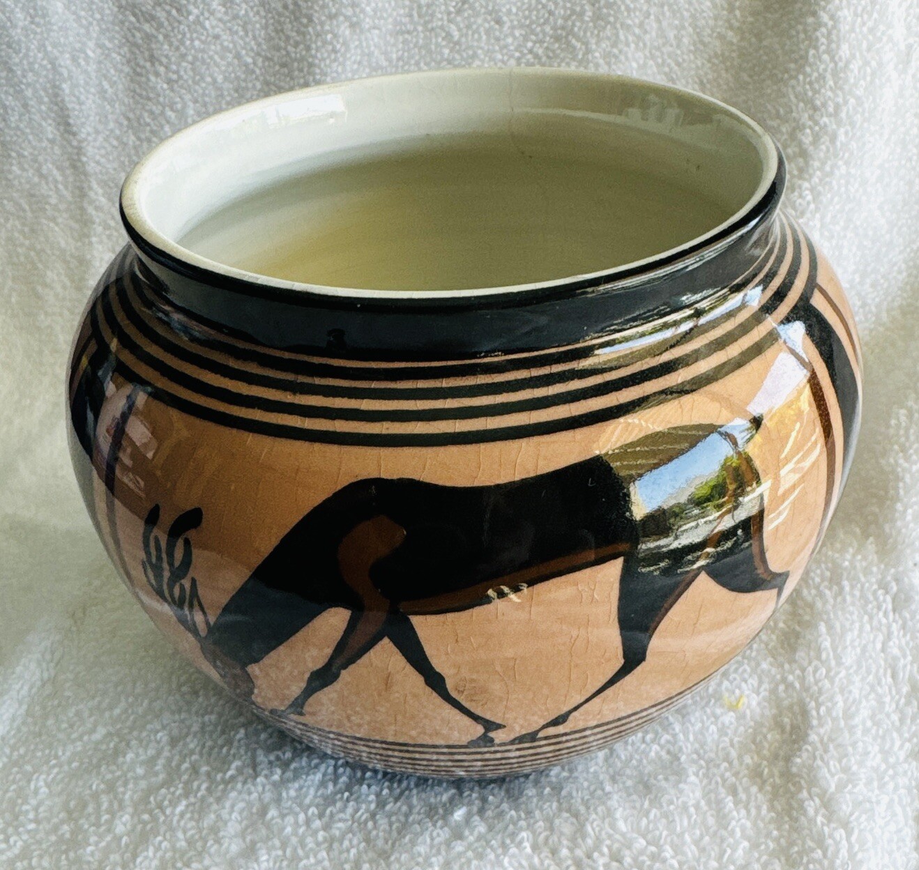 Greek Keramikos Decorative Pottery Vase hand painted Athens Greece eBay