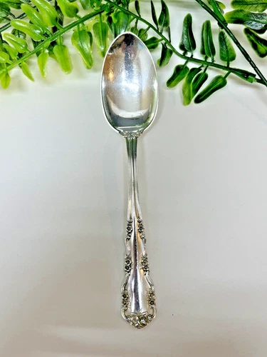 ONE. International Sterling Silver Teaspoon  Wild Rose 5-7/8" Lg 30.5 Gr.   ML