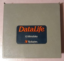 Vintage 5.25" Datalife Floppy Diskette Hard Storage Library Case Apple,IBM,Atari