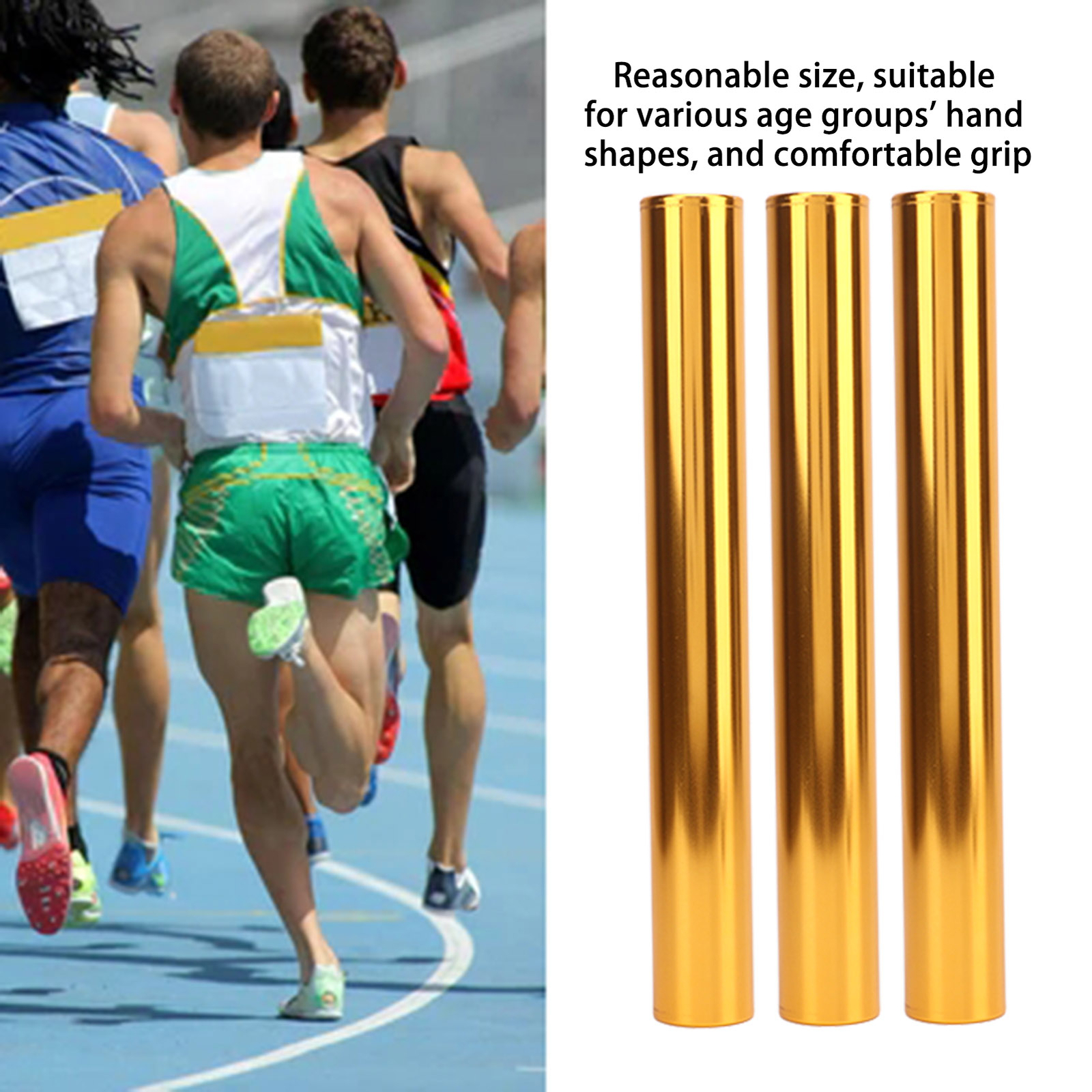 3Pcs Aluminum Alloy Track Field Relay Batons Track Batons Race