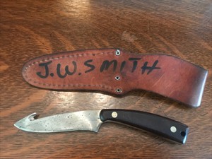 Vintage Schrade Old Timer 1580t Gut Hook Hunting Skinning Knife With Sheath