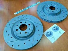 COPPIA DISCHI FRENO ANTERIORI FIAT GRANDE PUNTO ABARTH FORATI E BAFFATI SPORT