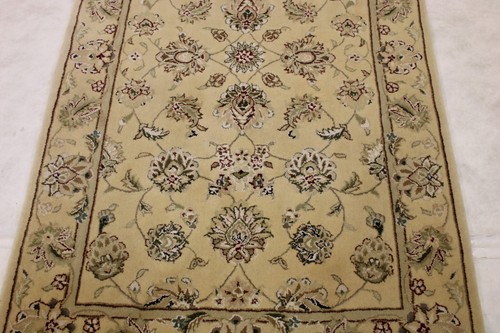 Alfombra de área geométrica anudada a mano tinte vegetal floral de 3'0"" x 5'0"" ft - Imagen 3 de 9