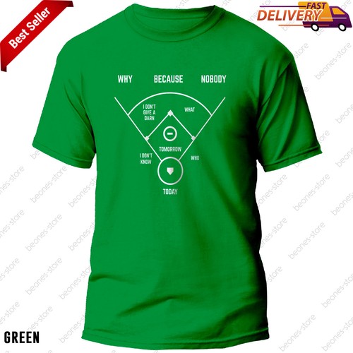 Funny Who's On First Baseball - Vintage Joke Tee, Baseball Dad Gift for Him - Picture 5 of 12