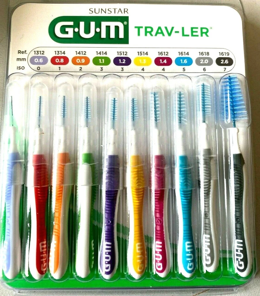 GUM Trav-ler Interdentalbürsten gemischt - 10 Stück - Zahnzwischenraumbürste