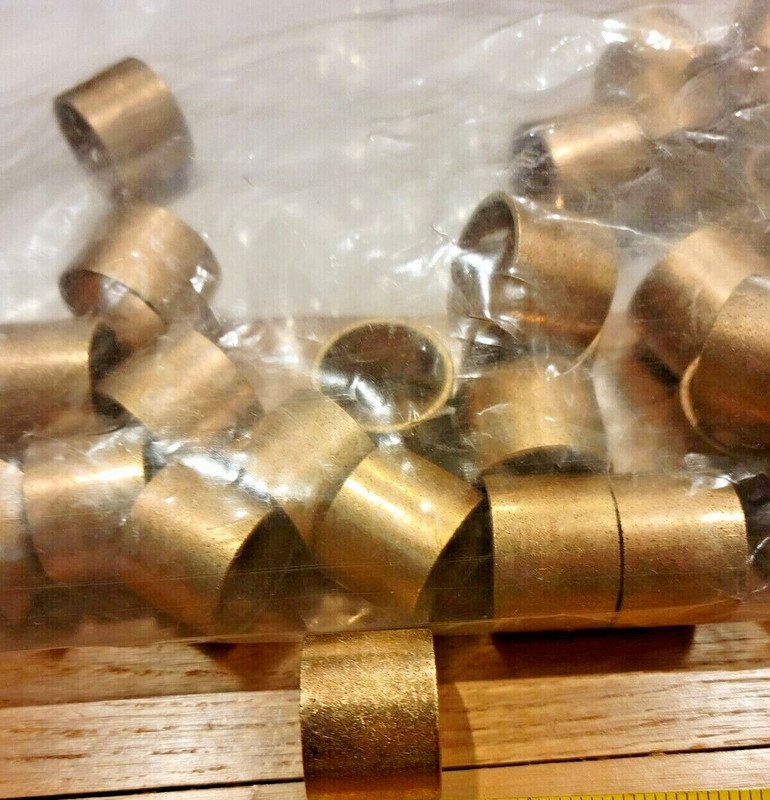 4 BRONZE BUSHING SLEEVE BEARING 1" O.D. X 7/8" I.D. X 1" LG.