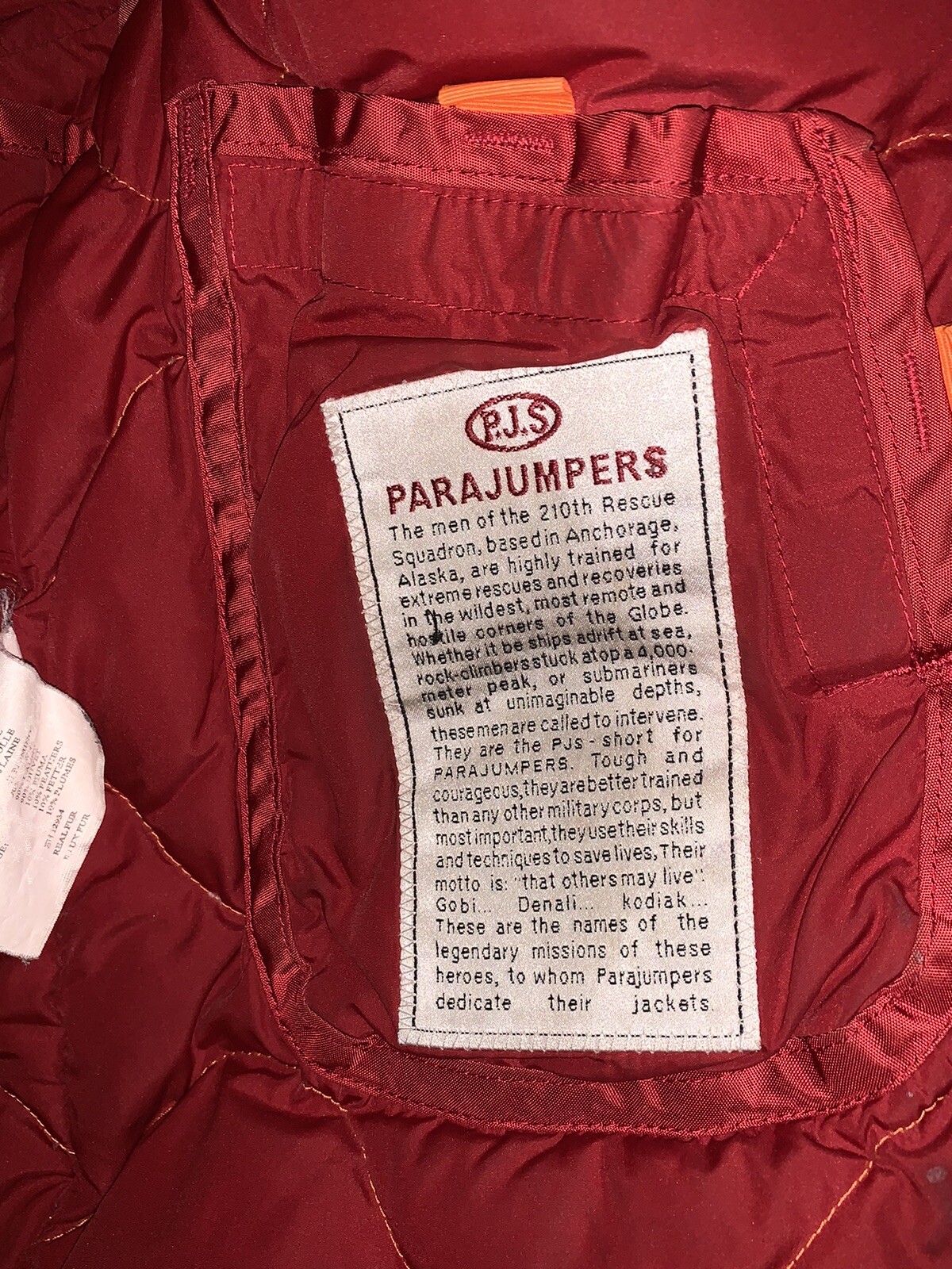 Parajumper Gobi Masterpiece Men’s Red Bomber Jacket Small image 4
