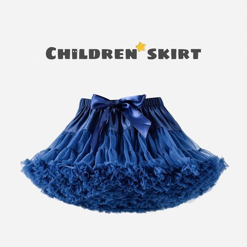 Skirts Solid Fluffy Tulle Princess Ball Gown Kids Ballet Party Performance Dress - Picture 19 of 39