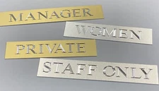 Engraved 10x2 8x2 Custom Name Plate Office Wall Door Desk Metal Sign Plaque