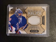 2015 16 Black Diamond Relics Mine Jrsy #36/125 Henrik Lundqvist New York Rangers