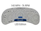 140 Mph 7k Rpm White Gauge Face 2003 04 05 Gm Instrument Clusters Led Edition