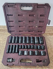 Matco Tools SCP286V 1/2" Drive 28 PC 6 Point Standard Deep Impact Socket Set