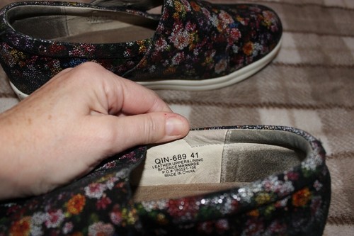 Alegria by PG Qin 689 Floral Hook & Loop Slip On Shoes Womens 10.5 Sz 41 Comfy! - Picture 8 of 9