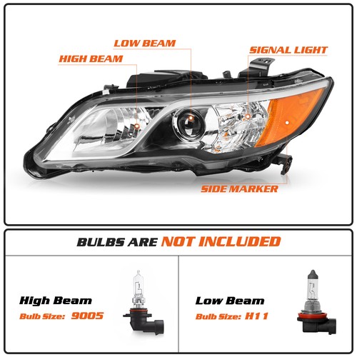 For 2013 2014 2015 Acura RDX Halogen Projector Headlights Assembly - Picture 15 of 19