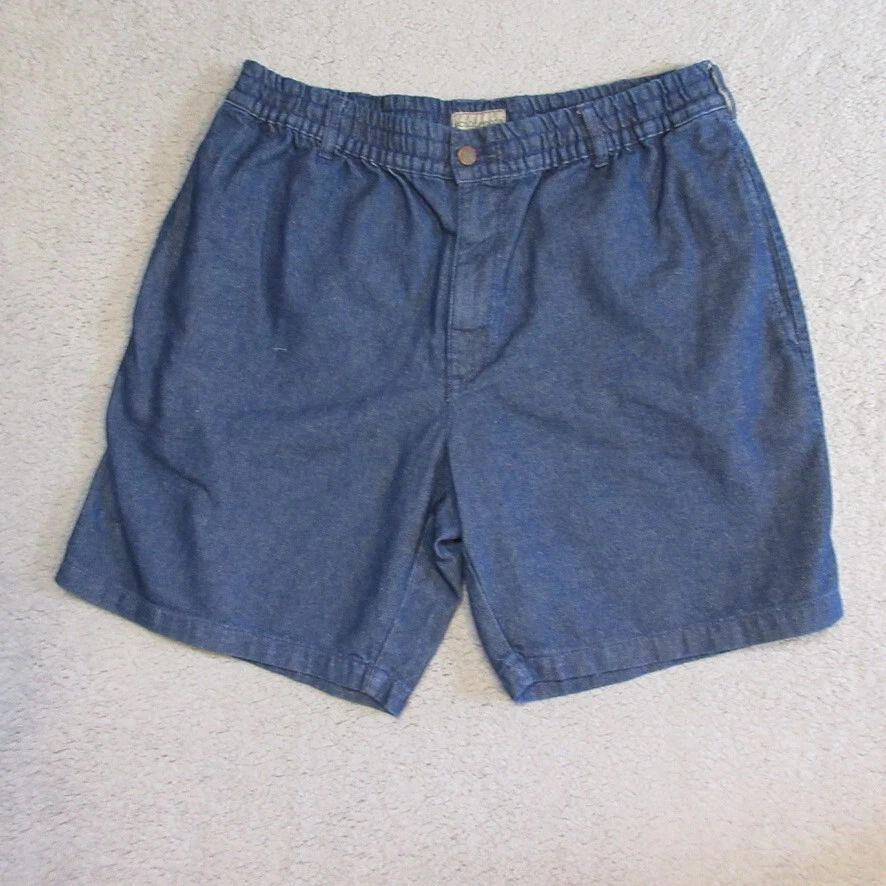 Scandia Woods Shorts 40 Mens Blue Denim Elastic Waist Size 40 x 8