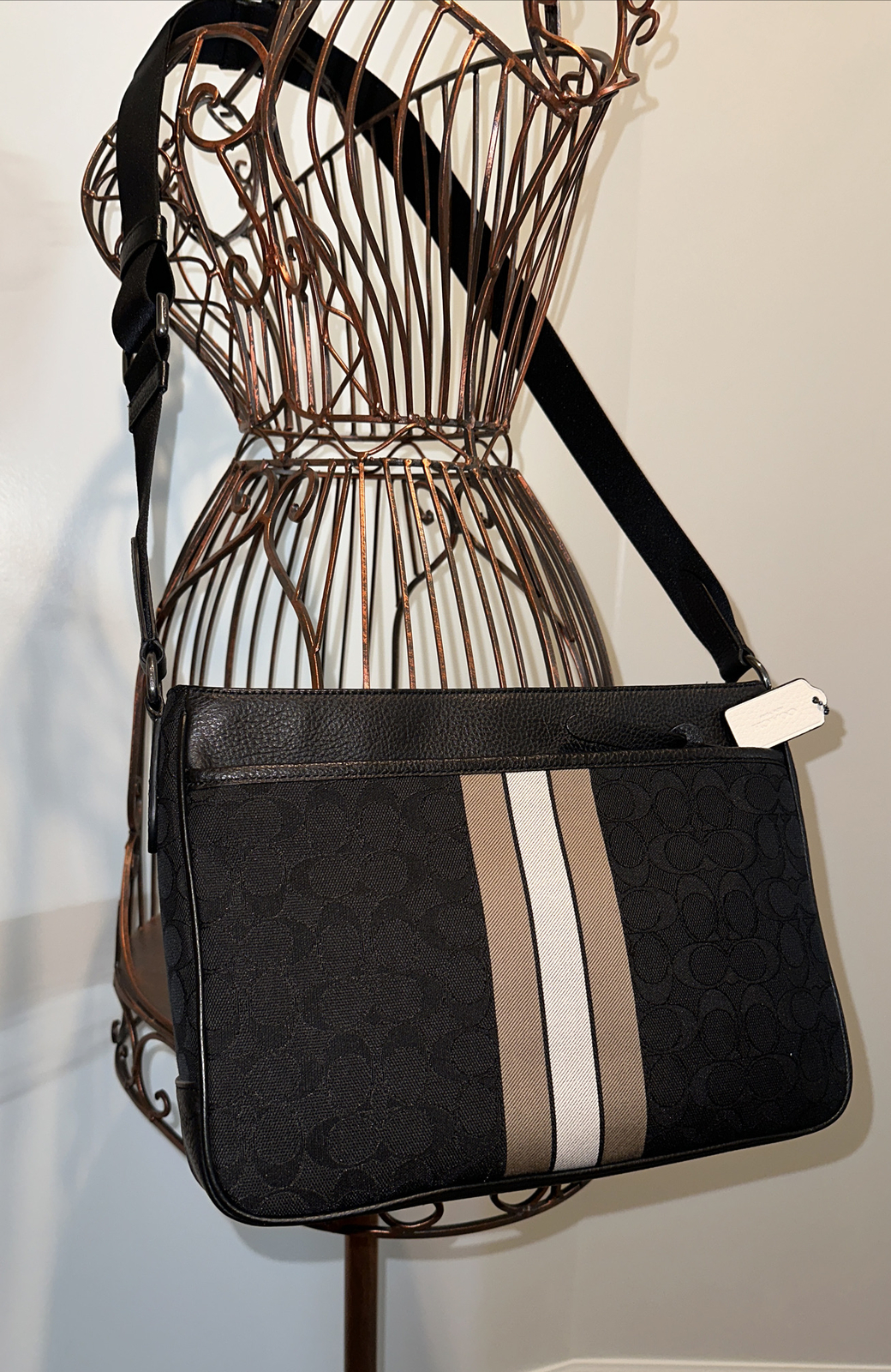 Coach Thompson Crossbody In Signature Jacquard With V… Gem