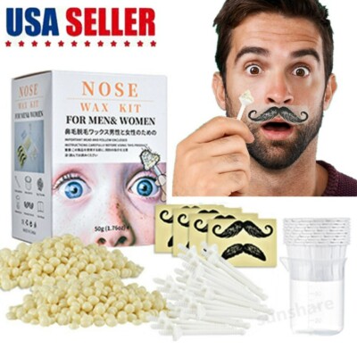 Nose Wax Kit Men Ear Hair Remover Sticks Waxing Removal Painless Nasal Effective