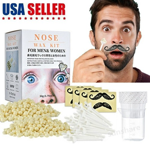 Nose Wax Kit Men Ear Hair Remover Sticks Waxing Removal Painless Nasal