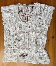 Smanicato Top Traforato Uncinetto