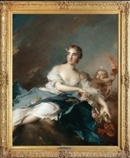 Handmade Old Master-Art Antique Oil Painting noblewoman girl on canvas 30"X40"