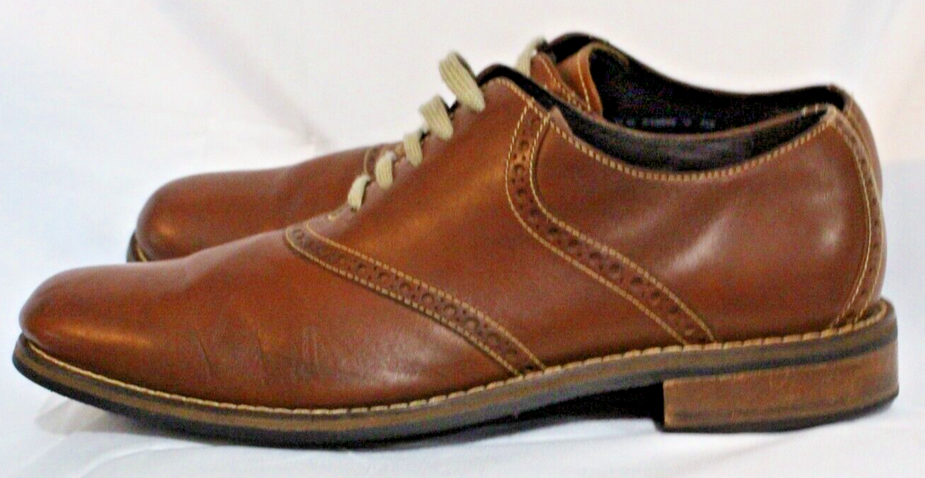 SAOLA Scarpe eleganti Cole Haan Drake C10509 uomo 11M pelle marrone punta alare Oxford derby