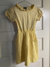 CHAPS Yellow Striped Dress Size 10 Girls