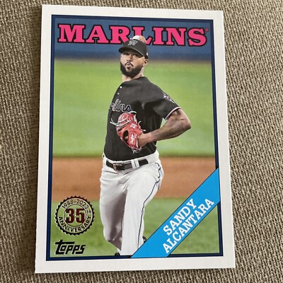 2023 Series 1 1988 Topps Baseball #T88-3 Sandy Alcantara - Miami Marlins E176*