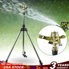 Lawn Tripod Sprinkler Irrigation Equipment Adjustable 360° Spray Watering New 
