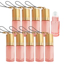 5ml Pink Portable Mini Refillable Essential oil perfume Rollerball Bottle