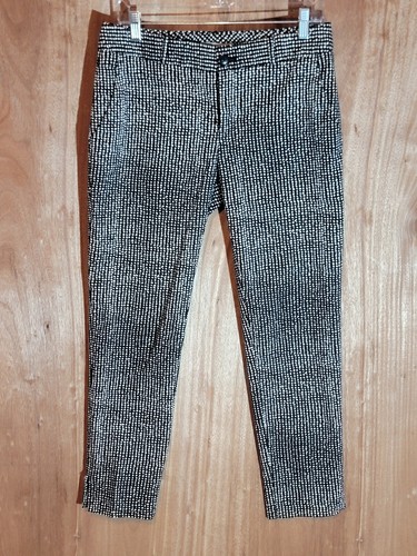 Banana Republic Anzughose Damengröße 4 Skinny Stretch flache Vorderseite gepunktet