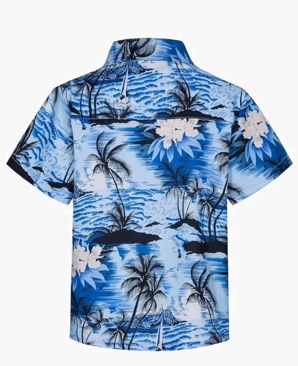 Talla 13-14Y Camisas Hawaianas Niños Pequeños y Grandes Manga Corta Verano Playa Tropical Foto 2 de 4