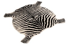 Area Rug Faux Zebra Print Rug 4.3x4.7 Feet Rugmatcarpets For Home