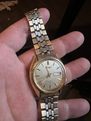 Vintage Seiko Automatic 17 Jewel Uhr 7009-827LR Leinen Zifferblatt FUNKTIONIERT - Bild 5 von 8