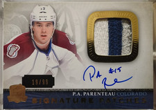 2013-14 Upper Deck The Cup Signature 19/99 P.A. Parenteau #SP-PP Patch Auto