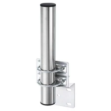 Antenna Pole Mounting Kit-Z-Bracket with Double U-bolt Clamp and 258mm Tube