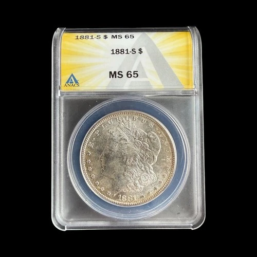 1881-S Morgan Silver Dollar $1 ANACS MS65 - 0375