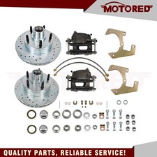 For 1948-1956 Ford Half Ton Deluxe Disc Brake Kit 5x5-12 Inch Drilledslotted