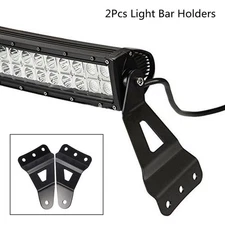 2 Pcs Black Steel Car Light Bar Holder Kit Off-road Roof LED Light Strip Bracket