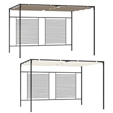 Garten Pavillon Ausziehbares Dach Pergola Gartenzelt Terrasse Schattierung 3x4m 