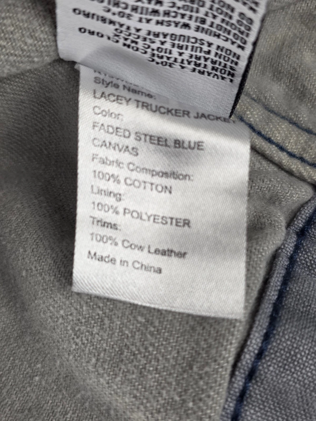 R13 Lacey Trucker Jacket Steel Blue Corduroy Collar Small image 6