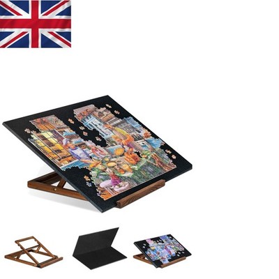 Tragbare klappbare Puzzlematte mit 3 Winkeln verstellbarem Ständer - Filzoberfläche