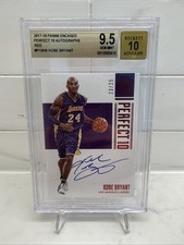 Kobe Bryant 2017-18 Panini Encased Perfect 10 Red Ruby SSP /25 BGS 9.5 Auto 10