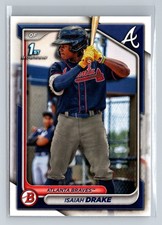 Isaiah Drake 2024 Bowman #BP-21 Prospects Atlanta Braves