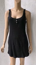 Victorias Secret Black Waffle Thermal Cami Sleep Dress Pajama Small