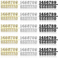 Yaomiao 15 Pcs Clock Numerals Kit in Black Silver Gold DIY Digital Numbers Hands
