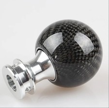 Real Carbon Fiber Universal Car Gear Shift Knob Shifter Lever Round Ball Shape