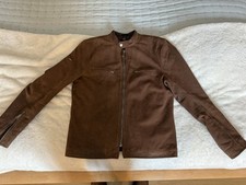 Superdry Brown Nubuck leather jacket men larg...