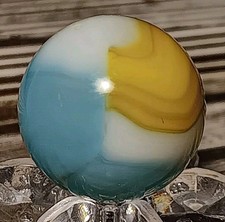 Vitro Agate Tigers Eye Marble. 5/8" NM Nice Color Combo