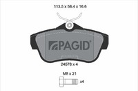 Pagid Bremsbelagsatz Scheibenbremse T1710N FüR Toyota Proace MDX9 MDX3 MDX6 Fiat
