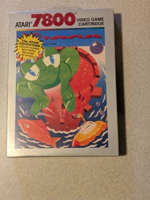 TOWER TOPPLER - Atari 7800 - NEW Factory Sealed - Hang Tag / Box / Complete 1988